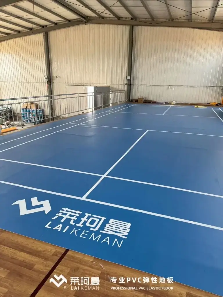 badminton court flooring blue